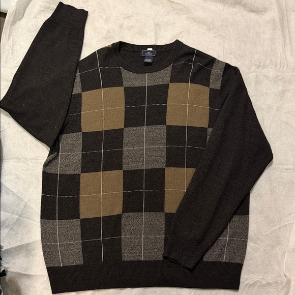 Dockers Other - Dockers Men's Crewneck Argyle Plaid Sweater - Black, Brown, Gray